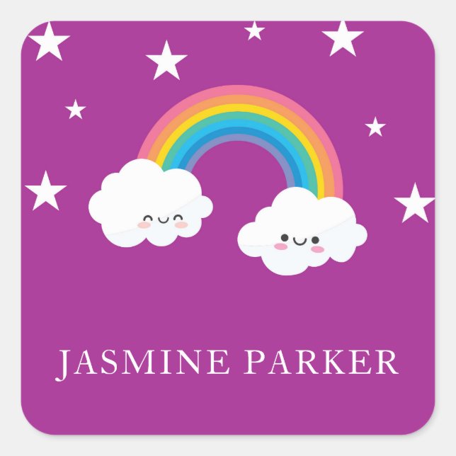 Cute Kids Rainbow Stickers (Front)