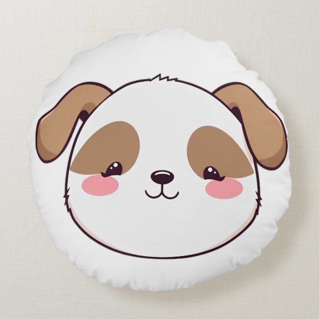 cute kids room decor round cushion (Back)