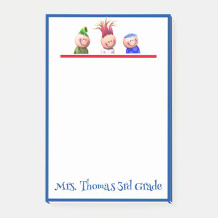 Cute Kids School Post It Notes