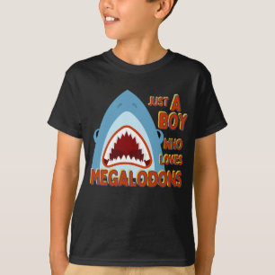 Cute Kids Shark Just A Boy Who Loves sharks ocean  T-Shirt
