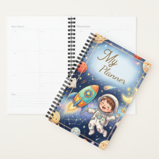 Cute Kids SPACE Adventure Planner Notebook