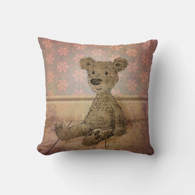 Cute Kid's Teddy Bear Cushion (Front)