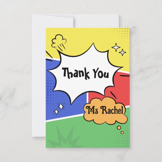 Cute Kids  Thank You Card (Front)