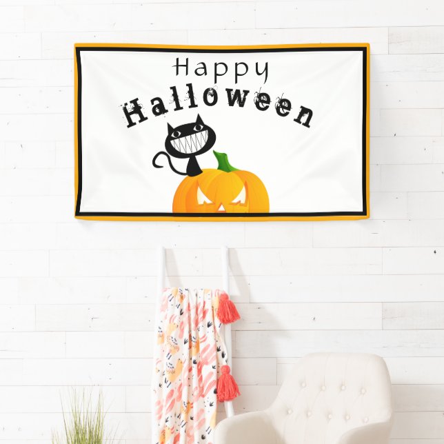 Cute Kids Trick or Treat Happy Halloween Party Banner (Insitu)