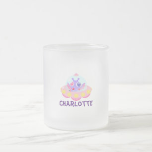 Cute Kids UFO kawaii Frosted Glass Coffee Mug