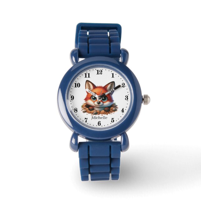 Cute kids unisex fox lovers  watch (Front)