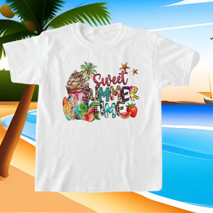 cute kids unisex sweet Summer time word art T-Shirt
