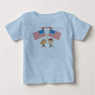 Cute Kids USA Flag My Country T-Shirt Patriotic