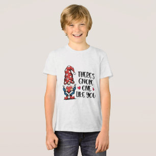 Cute Kids Valentine Gnome T-Shirt Tri-Blend Shirt