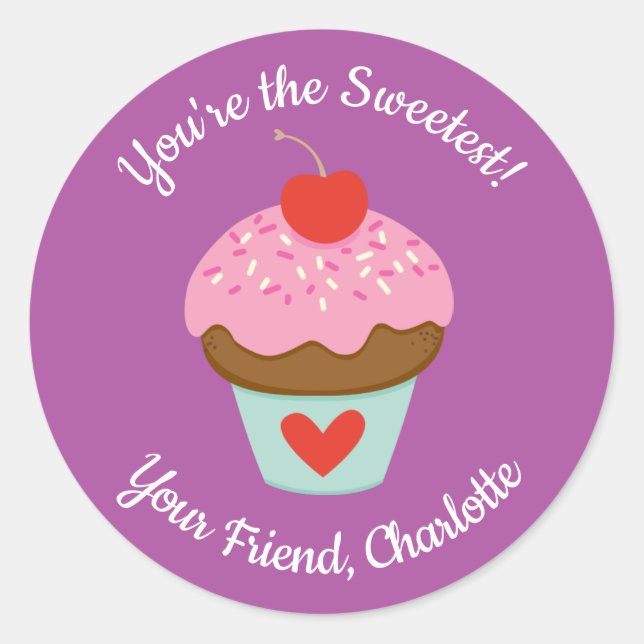 Cute Kids Valentines Day Sticker (Front)