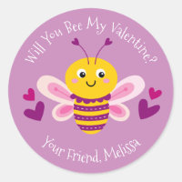 Cute Kids Valentines Day Sticker