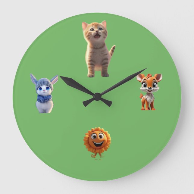 Cute Kids Wall Clock (Front)
