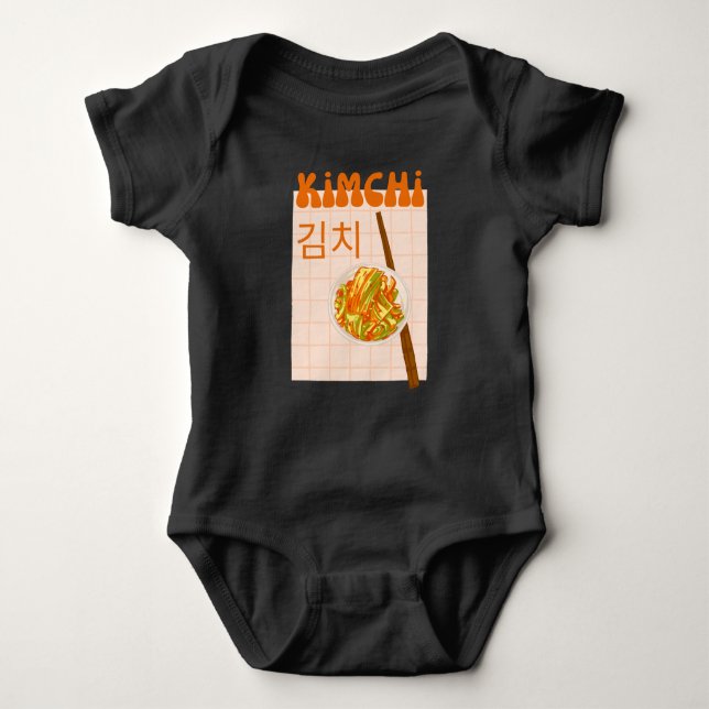 cute kimchi  baby bodysuit (Front)