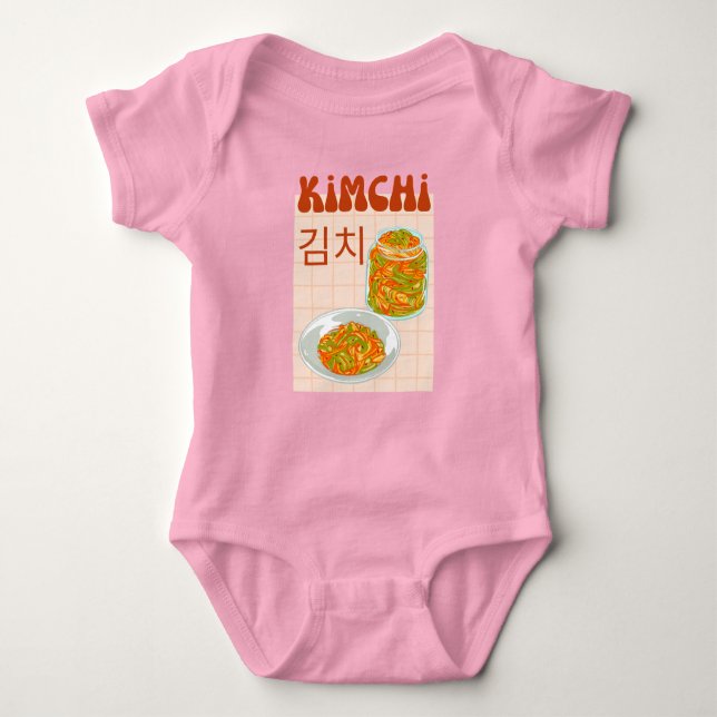 cute kimchi  baby bodysuit (Front)