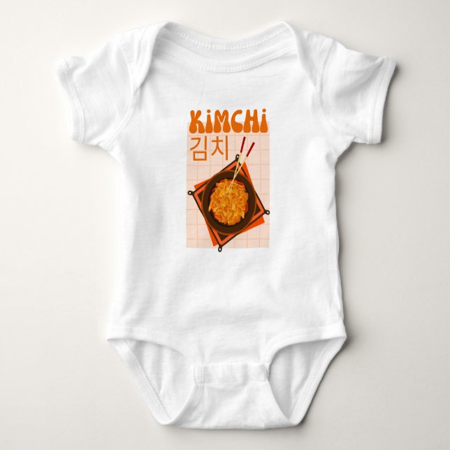 cute kimchi  baby bodysuit (Front)