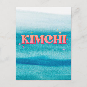 cute kimchi  holiday postcard