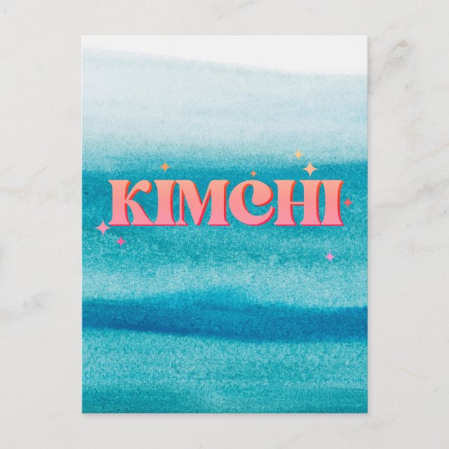 cute kimchi  holiday postcard (Front)