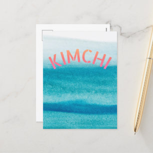 cute kimchi holiday postcard
