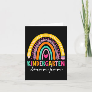 Cute Kindergarten Dream Team Back To School Teache Card