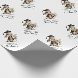 Cute Kindergarten Graduation Bunny Design Wrapping Paper