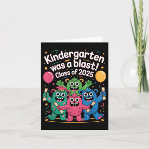 Cute Kindergarten Graduation Cl Of 2025 Grad Card