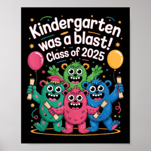 Cute Kindergarten Graduation Cl Of 2025 Grad  Poster