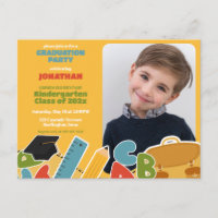 Cute Kindergarten Graduation Party Invitation