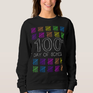 Cute Kindergarten Preschool 100 Days Of School Tea Sweatshirt