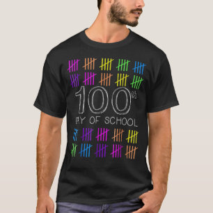 Cute Kindergarten Preschool 100 Days Of School Tea T-Shirt