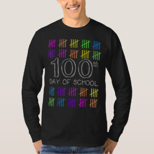 Cute Kindergarten Preschool 100 Days Of School Tea T-Shirt