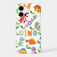Cute Kinds of Dinosaurs Seamless