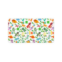 Cute Kinds of Dinosaurs Seamless