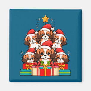 Cute King Charles Cavalier Le Dog Christmas Tree X Magnet