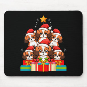 Cute King Charles Cavalier Le Dog Christmas Tree X Mouse Pad