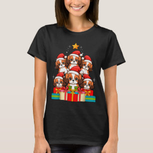 Cute King Charles Cavalier Le Dog Christmas Tree X T-Shirt
