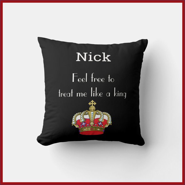 Cute King Crown For Him Cushion (Creator Uploaded)