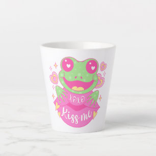 Cute Kiss Me Frog - Xoxo Latte Mug