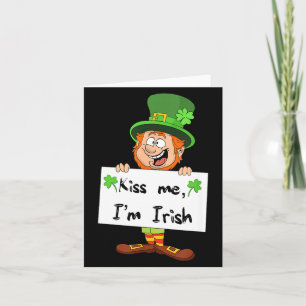 Cute Kiss Me Im Irish Lucky St Patricks Day For Ad Card