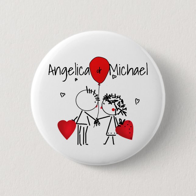 Cute, Kiss, wedding 6 Cm Round Badge (Front)