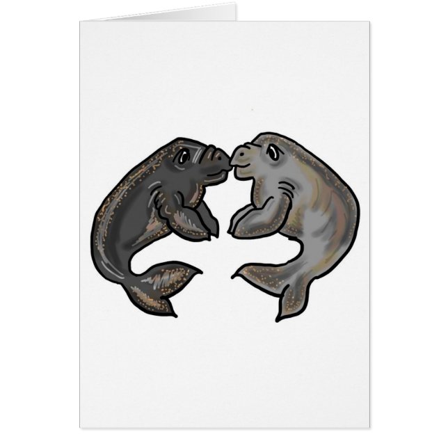 Cute kissing manatees design (Front)