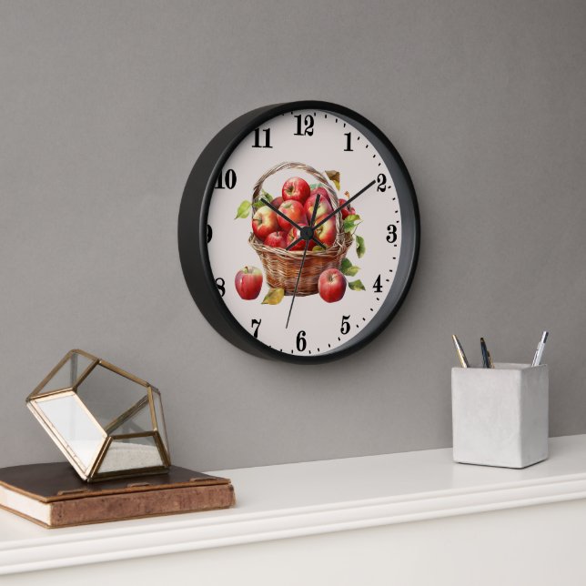 Cute kitchen apple lovers fruit clock (Office)
