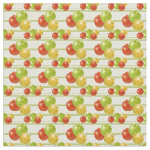 Cute kitchen apple pattern fruit decor material fabric