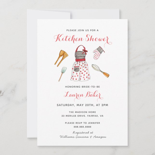 Cute Kitchen Bridal shower Invitation (Front)