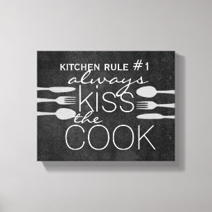 cute kitchen quote wrapped canvas wall art