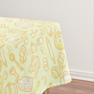 Cute Kitchenware Green Tablecloth