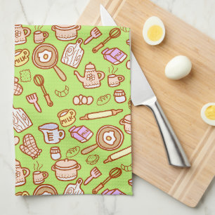 Cute Kitchenware Green  Tea Towel