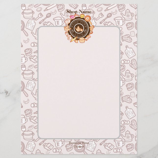 Cute Kitchenware Menu Brown (Front)