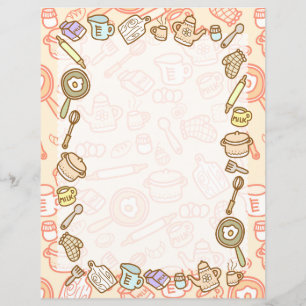 Cute Kitchenware Orange Paper Sheet
