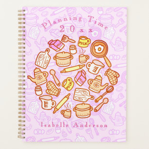 Cute Kitchenware Pink Planner