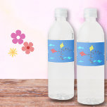 Cute Kites Red Yellow Name Kids Birthday Party Water Bottle Label<br><div class="desc">Cute Kites Red Yellow with Name Kids Birthday Party Water Bottle Label. Cute birthday design for kids with two kites, one in yellow and one in red colour. The kites are flying in the sky between clouds. Personalise the labels with your child`s name. Your boy or girl will love these...</div>